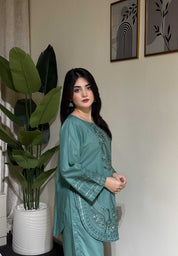 2 Piece - Embroidered Lawn Ready To Wear Co-Ord Set
