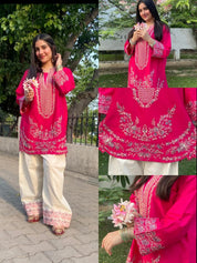 2 Piece - Embroidered Lawn Ready To Wear Co-Ord Set