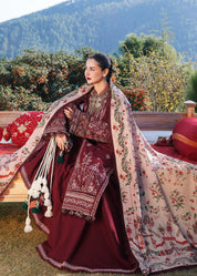 3 Piece - Embroidered Lawn Suit With Silk Dupatta