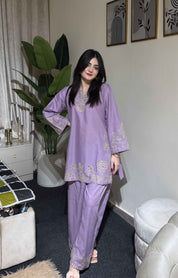 2 Piece - Embroidered Lawn Ready To Wear Co-Ord Set