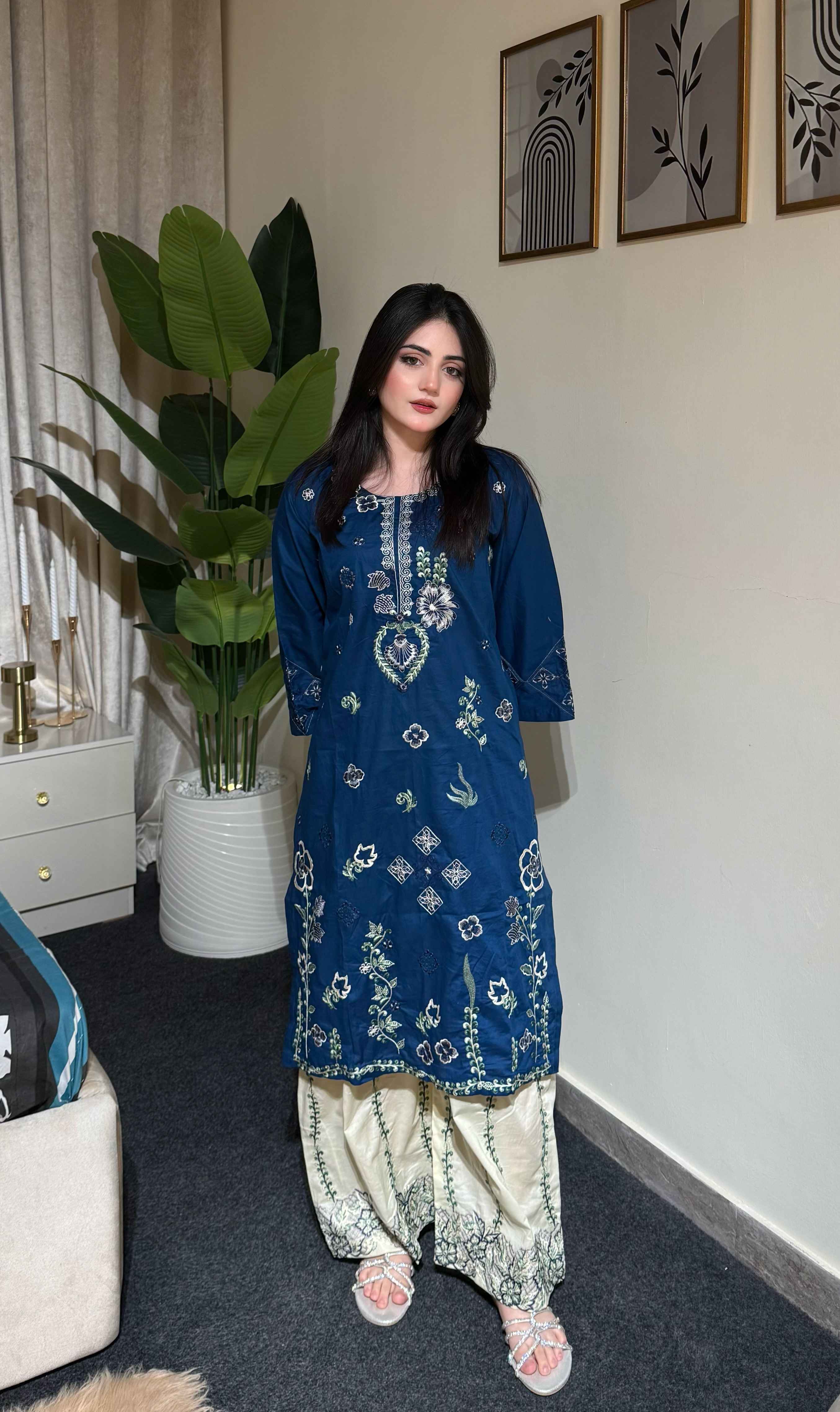 2 Piece - Embroidered Lawn Ready To Wear Co-Ord Set