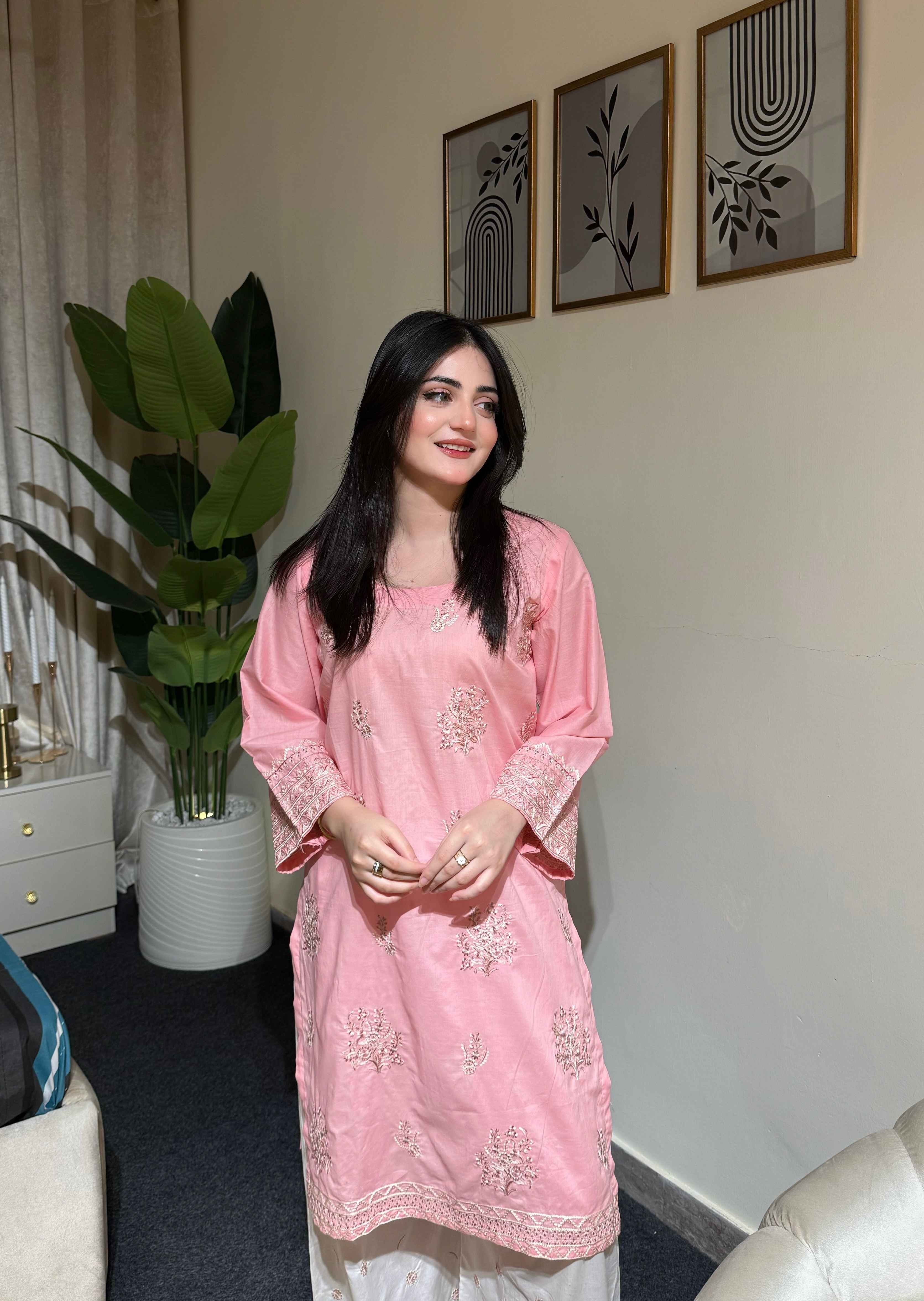 2 Piece - Embroidered Lawn Ready To Wear Co-Ord Set
