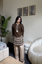 2 Piece - Embroidered Lawn Ready To Wear Co-Ord Set