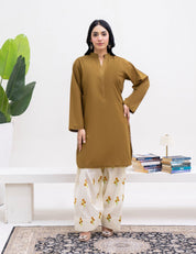 Olive kurta for women