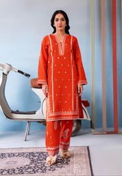 Orange lawn suit