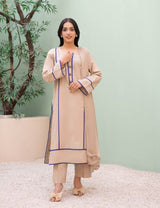 3 Piece Lawn Suit Tailored | Chiffon Dupatta