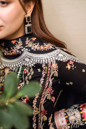 3 Piece - Embroidered Lawn Suit With Chiffon Dupatta