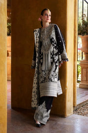 3 Piece - Embroidered Lawn Suit With Silk Dupatta
