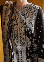 3 Piece - Embroidered Lawn Suit With Silk Dupatta